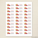 Fall Vintage Truck Address Labels