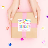 Pink "Celebrate" Gift Labels