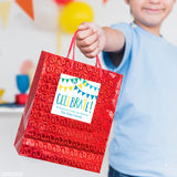 Blue "Celebrate" Gift Labels