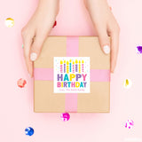 Pink Birthday Candles Gift Labels