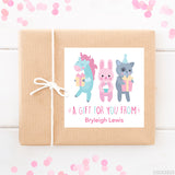 Sweet Birthday Animals Gift Labels