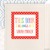 Red "This Book Belongs To" Labels