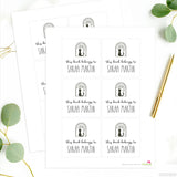 Black & White Cat "This Book Belongs To" Bookplate Labels