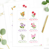 Colorful Floral "From The Library Of" Bookplate Labels