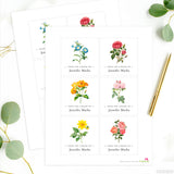 Vintage Floral "From The Library Of" Bookplate Labels