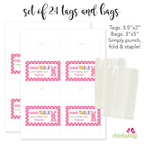 Pink "Bunny Tails" Easter Paper Tags and Bags