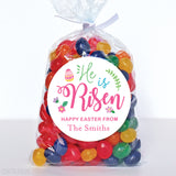"He Is Risen" Floral Religious Easter Stickers
