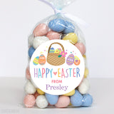 Eggs and Basket Easter Stickers