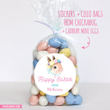 Watercolor Bunny Happy Easter Stickers