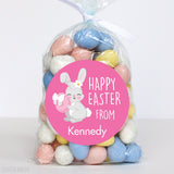 Pink Easter Bunny Stickers