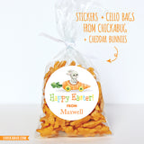 Bunny in a Carrot Car Easter Stickers