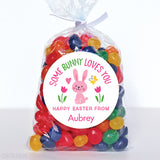 "Some Bunny Loves You" Pink Easter Stickers