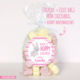 "Have a Hoppy Easter" Stickers - Pink