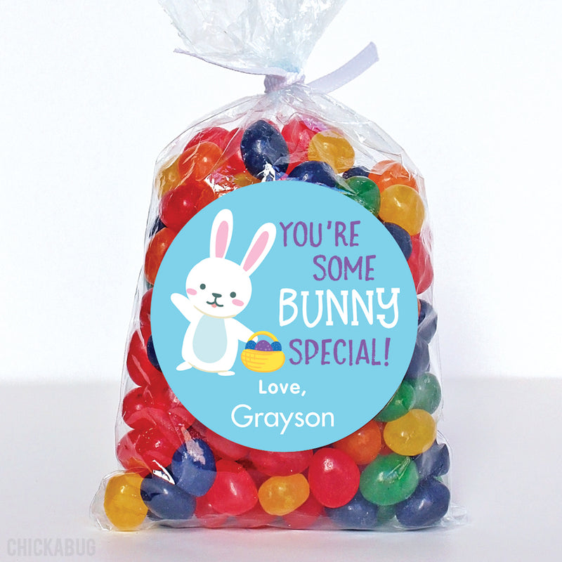 "You're Some Bunny Special" Blue Easter Stickers