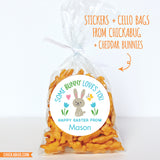"Some Bunny Loves You" Blue Easter Stickers
