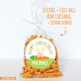 Bunny on a Carrot Easter Stickers