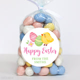 Chick and Eggs Easter Stickers