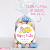 Chick and Eggs Easter Stickers