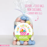 Pink Easter Basket Stickers