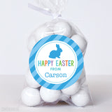 Blue Bunny Silhouette Easter Stickers