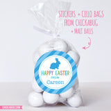 Blue Bunny Silhouette Easter Stickers