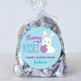 Blue "Bunny Kisses" Easter Stickers