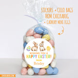 Watercolor Baby Bunnies Easter Stickers