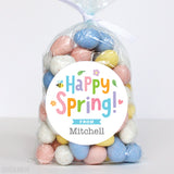 Colorful "Happy Spring" Stickers