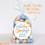 Colorful "Happy Spring" Stickers