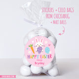 Pink Easter Bunny Stickers