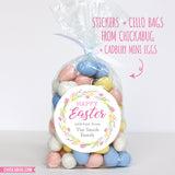 Tulip Wreath Happy Easter Stickers