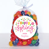 "Happy Spring" Floral Stickers