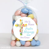 "He Is Risen" Religious Easter Blessings Stickers