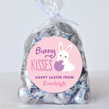 Pink "Bunny Kisses" Easter Stickers