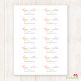 "Happy Easter" Rainbow Script Gift Labels