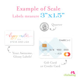 "Happy Easter" Rainbow Script Gift Labels