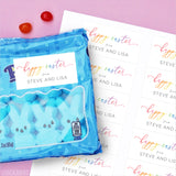 "Happy Easter" Rainbow Script Gift Labels