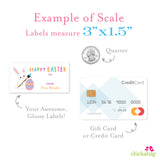 Bunny Painting an Egg Easter Gift Labels