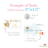 Watercolor Bunny and Easter Basket Gift Labels