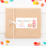 Pink Gnome Easter Gift Labels