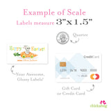 Easter Bunny with a Carrot Car Labels