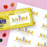 Easter Bunny in a Carrot Patch Labels