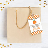 Pumpkin Party Favor Tags (EDITABLE INSTANT DOWNLOAD)