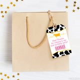 Pink Farm Party Favor Tags (EDITABLE INSTANT DOWNLOAD)