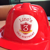 Fire Truck Birthday Stickers