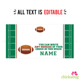 Football Party Treat Bag Labels (EDITABLE INSTANT DOWNLOAD)