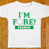 Golf "I'm Fore" Iron-On