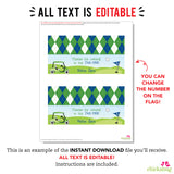 Navy Golf Party Treat Bag Labels (EDITABLE INSTANT DOWNLOAD)
