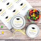 Black Cap "Congrats" Graduation Stickers