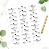 Script and Cap Graduation Address Labels